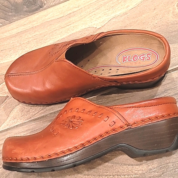 KLOGS USA Brown Leather Comfort Career Mule/Clog - Picture 3 of 6